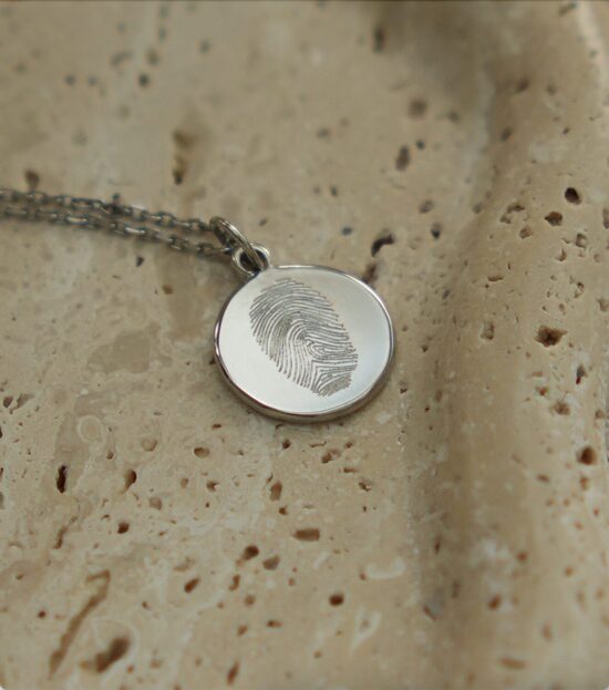 UNO // ujjlenyomat nyaklánc - Sterling Ezüst